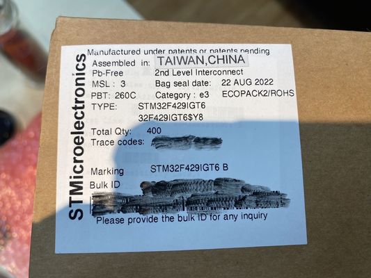 गुणवत्ता  STM32F429IGT6  LQFP176  SMDIntegrated Circuits MCU Controller Microcontrol कारखाना