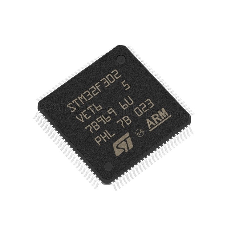 स्टॉक माइक्रोकंट्रोलर MCU 32-बिट ARM Cortex M4 RISC 512KB फ़्लैश 2.5V/3.3V 100-पिन LQFP ट्रे STM32F302VET6