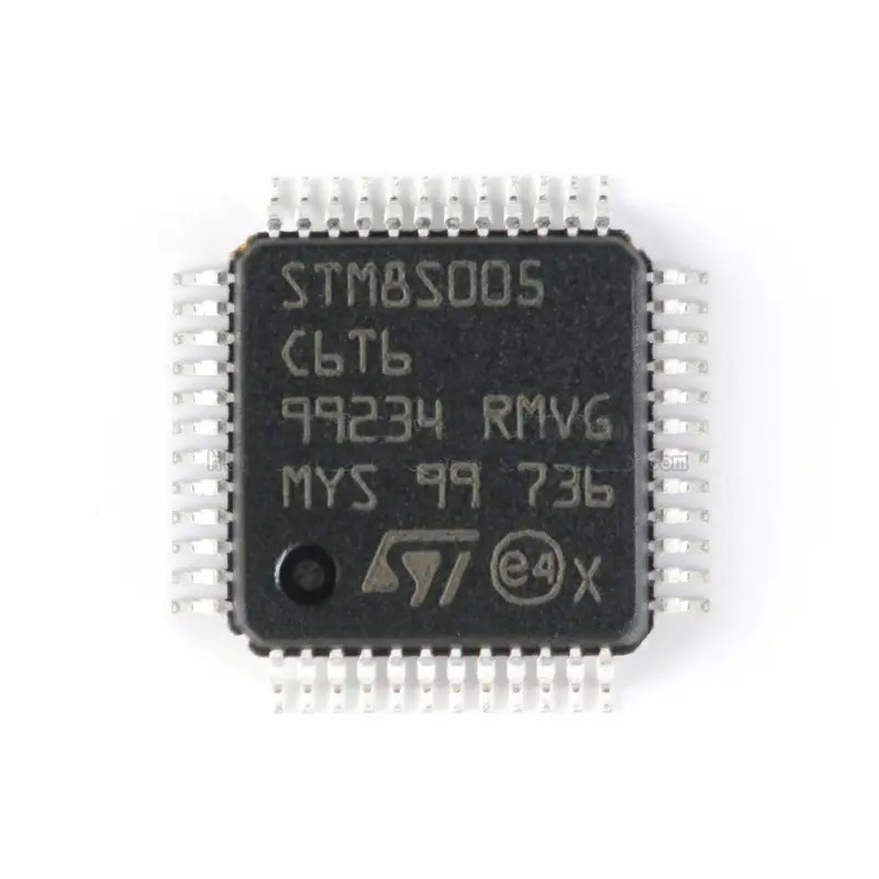 स्टॉक में माइक्रोकंट्रोलर MCU 8-बिट STM8S STM8 CISC 32KB फ़्लैश 3.3V/5V 48-पिन LQFP इलेक्ट्रॉनिक घटक STM8S005C6T6