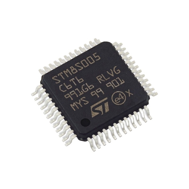 स्टॉक में माइक्रोकंट्रोलर MCU 8-बिट STM8S STM8 CISC 32KB फ़्लैश 3.3V/5V 48-पिन LQFP इलेक्ट्रॉनिक घटक STM8S005C6T6