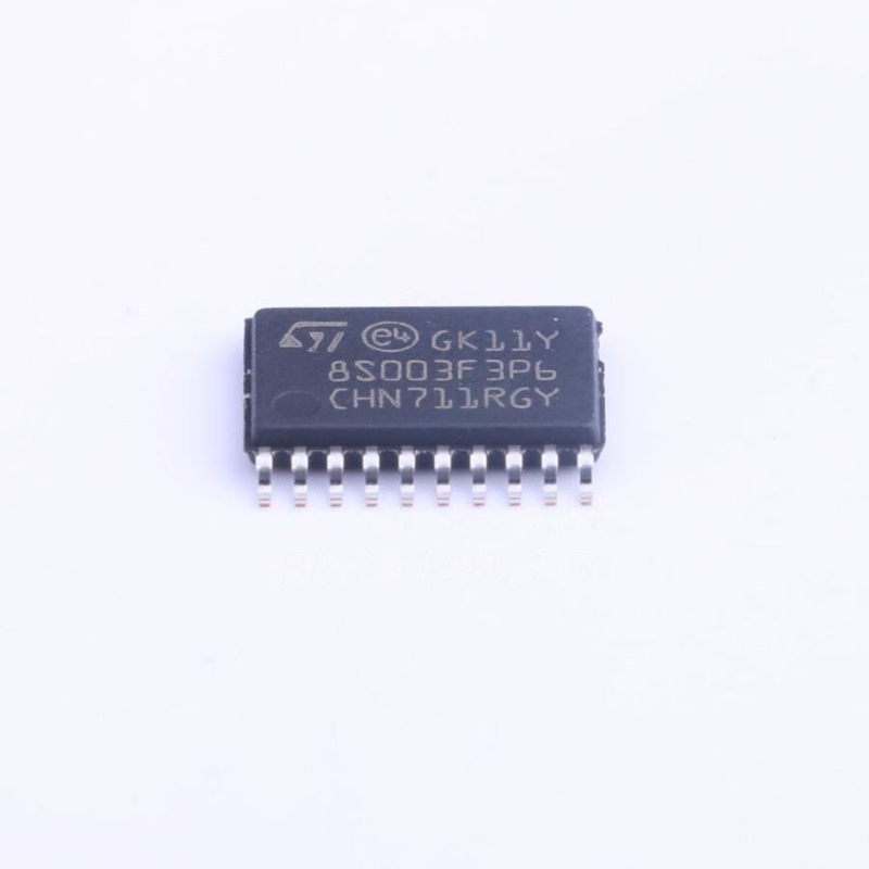 MCU 8-बिट STM8S STM8 CISC 8KB फ़्लैश 3.3V/5V 20-पिन TSSOP T/R - टेप और रील STM8S003F3P6 IC चिप