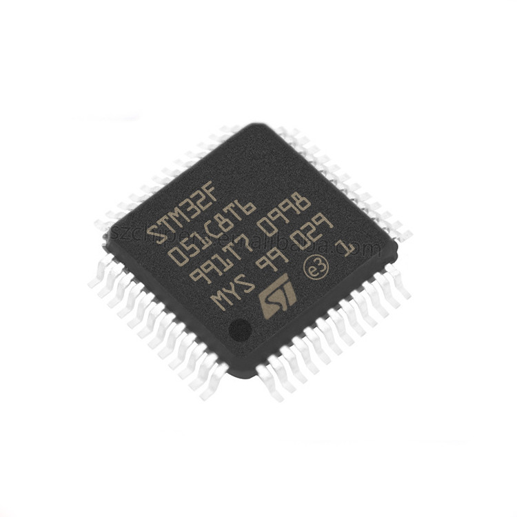 इलेक्ट्रॉनिक घटक STM8S105 MCU ARM ADC DAC 32 बिट 64K फ़्लैश 48 LQFP STM32F051C8T6 IC