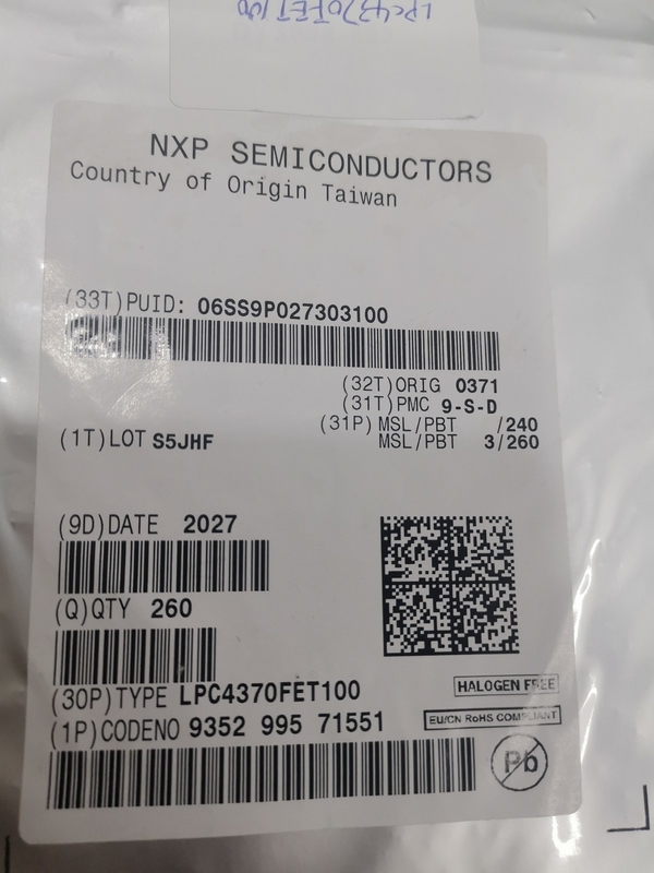 LPC4370FET100 100-TFBGA इंटीग्रेटेड सर्किट चिप IC माइक्रोकंट्रोलर ब्रांड नया मूल अप्रयुक्त
